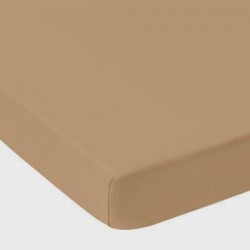 Drap Housse TAUPE CAFE au LAIT Jersey  Coton Bonnet de 30 cm 120 x 200 cm 