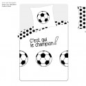 Housse de couette Football FOOT BALL CHAMPION 140 x 200 + 1 Taie  100%  Coton