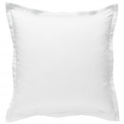 Taie d oreiller à volants  65 x 65 cm  BLANC Percale de Coton