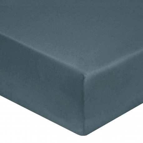 DRAP HOUSSE 180 x 200 LAGON  VERTABLE PERCALE DE COTON bonnet 30 cm