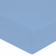 DRAP HOUSSE 180 x 200 BLEU CIEL VERITABLE PERCALE DE COTON bonnet 30 cm