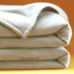 COUVERTURE POLAIRE 220 X 240 GRIS Perle 350 gr norme ISO