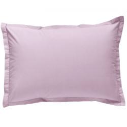 Taie d oreiller à volants  50x70 cm VIOLET ICE Percale de Coton