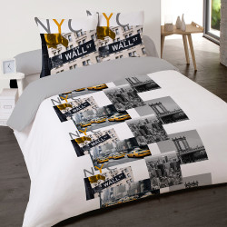 Housse de couette NEW YORK CITY TRIP 200 x 200 +2 Taies Coton 100%