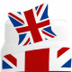 Housse de couette UK FLAG  140 x 200 + 1 Taie  100%  Coton