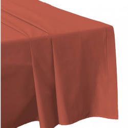 DRAP PLAT 240 x 300 ARGILE Tuile Véritable Percale coton 80 fils