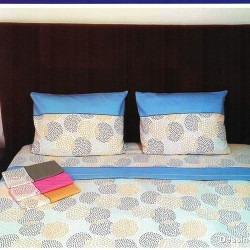 Parure de draps FLANELLE FLOCONS 4 PIECES  260x300 cm pour lit de 180 de large