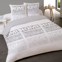 Housse de couette 260 x 240 +2 Taies SWEET HOME Coton- Poly