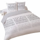 Housse de couette 260 x 240 +2 Taies SWEET HOME Coton- Poly
