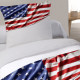 Housse de couette 140 x 200 + 1 Taie US FLAG Drapeau USA coton