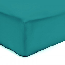 Drap Housse VERT CELADON 140 x 190 cm Coton 57 fils Bonnet 27 cm sim