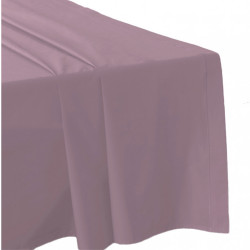 DRAP PLAT 240 x 300 VIOLET ICE Véritable Percale coton 80 fils