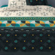 Housse de couette   240 x 220 +2 Taies ART DECO 23 Turquoise Coton Supérieur