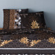 Housse de couette   240 x 220 +2 Taies GAURA Noir Marron Coton Supérieur