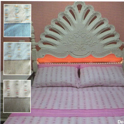 Parure de draps FLANELLE pour lit de 180 RIZ GRIS 4 PIECES  260x300 en 160 gr