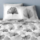 Parure de draps GINKGO GRIS pour lit de 140 x190 cm  4 PIECES