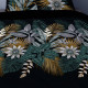Parure de draps FLORAL KAKI pour lit de 140 x190 cm  4 PIECES