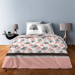 Parure de draps GINKGO ROSE pour lit de 140 x190 cm  4 PIECES