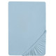 Drap Housse Jersey 220 gr 160x200 cm Bleu ciel Coton Bonnet de 30 cm en déstockage