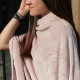 PONCHO PLAID  VIEUX ROSE Ultra chaud 280 gr 80 x 80 cm Microfibre grand luxe