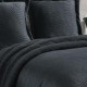 COUVRE-LIT EDREDON  Méga douceur Anthracite 240 x 220 cm + 2 Housses d'oreillers 60x60 cm