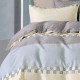 Housse de couette  240 x 220 cm +2 Taies A-23-12 Gris et Gris bleu véritable Percale de Coton en déstockage