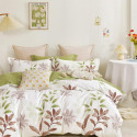 Housse de couette   240 x 220 +2 Taies FLORAL BEIGE  Coton Supérieur