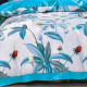 Housse de couette   240 x 220 +2 Taies EDELWEISS BLEU  Coton Supérieur