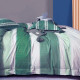 Housse de couette   240 x 220 +2 Taies GEOMETRIQUE Vert  Coton Supérieur