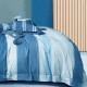 Housse de couette   240 x 220 +2 Taies GEOMETRIQUE Bleu  Coton Supérieur