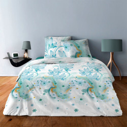 Housse de couette   240 x 220 +2 Taies ORQUIDEA Cedon Coton Supérieur