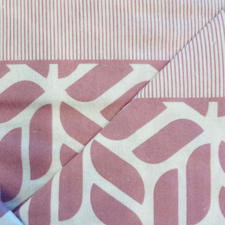 Parure de draps FLANELLE 4349 BOIS de ROSE pour lit de 140  4 PIECES  220x290 en 160 gr