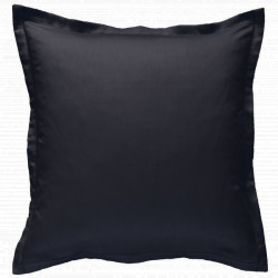 Taie d oreiller à volants  65x65 cm NOIR Percale de Coton