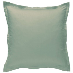 Taie d oreiller à volants  65x65 cm VERT D'EAU Percale de Coton