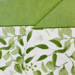 Parure de draps FLANELLE 4365 Vert pour lit de 160  4 PIECES  240x300 en 160 gr