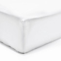 Drap Housse BLANC Jersey  Coton 160 gr-m2 Bonnet de 30 cm 140 x 190 cm