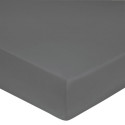 Drap Housse ARDOISE Jersey  Coton 160 gr-m2 Bonnet de 30 cm 140 x 190 cm