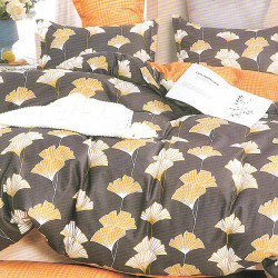 Housse de couette  240 x 220 cm + 2 Taies 64 cm TH-05-24 gris taupe véritable Percale de Coton en déstockage
