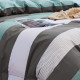 Housse de couette   220 x 240 +2 Taies HONGLIA Turquoise Coton Supérieur