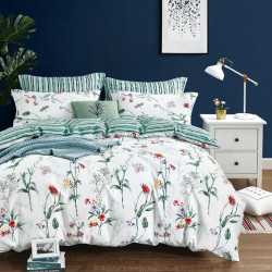 Parure de draps MENGXIN vert d'eau pour lit de 140 x190 cm  4 Pièces en déstockage
