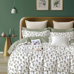 Parure de draps HONLAND  Blanc pour lit de 160 x200 cm  4 Pièces en déstockage