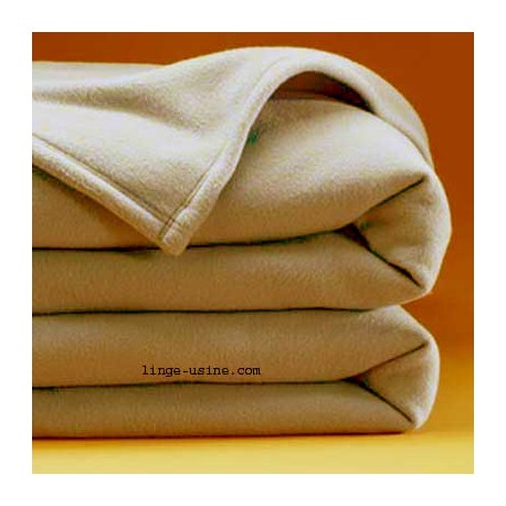 COUVERTURE POLAIRE 220 X 240  TAUPE 350 gr norme ISO