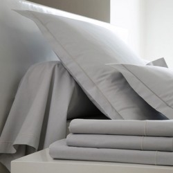 TAIE D OREILLER 65x65 PERLE gris
