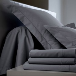 DRAP PLAT 280x320 FUSAIN Gris Ardoise BLANC DES VOSGES 