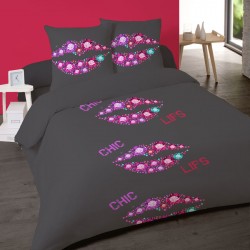 Housse de couette CHIC LIPS  240 x 220+2 Taies   coton