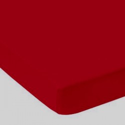Drap Housse 140 x 190 cm SIM ROUGE  Coton Bonnet 25 cm