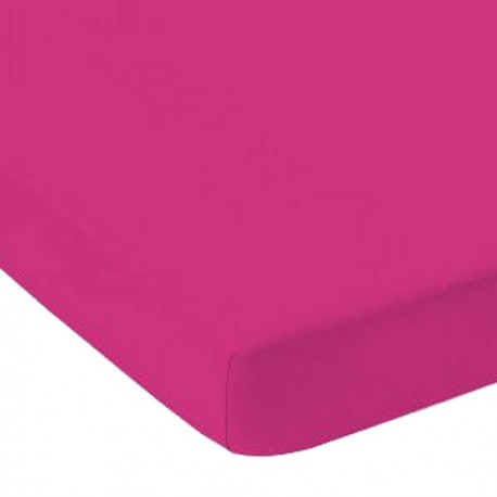 Drap Housse ROSE FUCSHIA  Jersey  Coton Bonnet de 30 cm 140 x 190 cm 